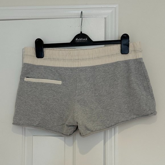 LULULEMON Blissed Out Short II Activewear Terry Fabric Mid Rise - Light Grey - Picture 2 of 4